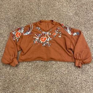 Free People Cropped Sweatshirt